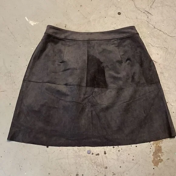 Medium Grey Aritzia Wilfred Free Nescher Faux Suede Wrap Mini Skirt - Picture 5 of 6